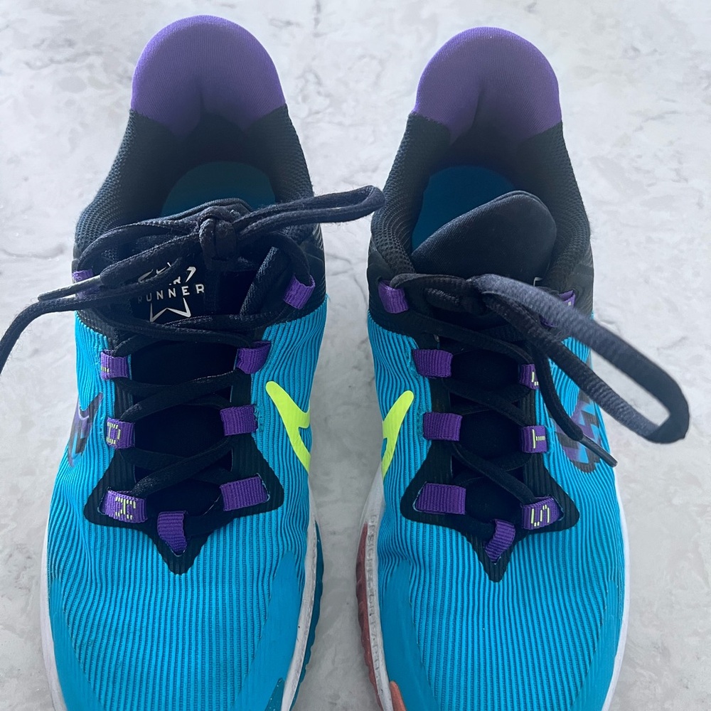 Nike Blue and Purple Kids Sneakers